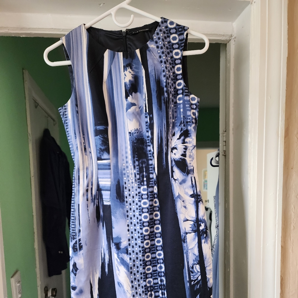 Elie Tahari, Blue And White Multiple Colored Dress - image 8